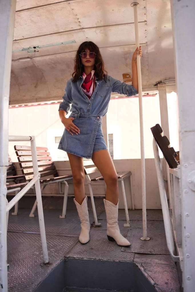 Extra Foto Short Skirt Jadene Denim-1