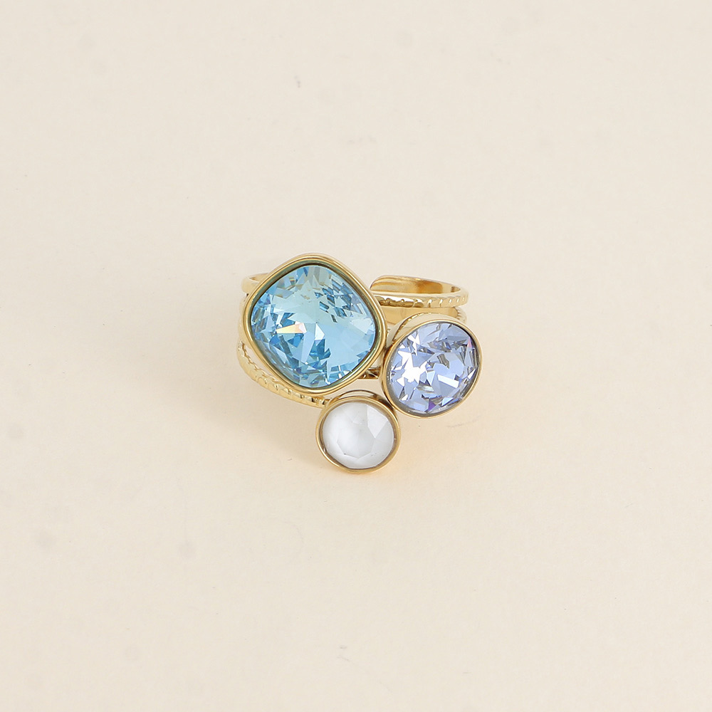 Trilogy Ring - Gold Aquamarine