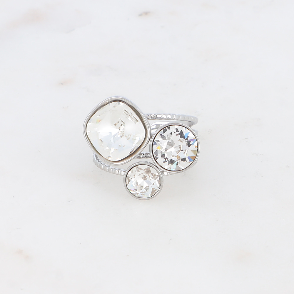Trilogy Ring - Silver Crystal