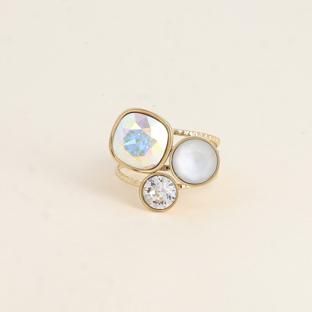Trilogy Ring - Gold Moonstone