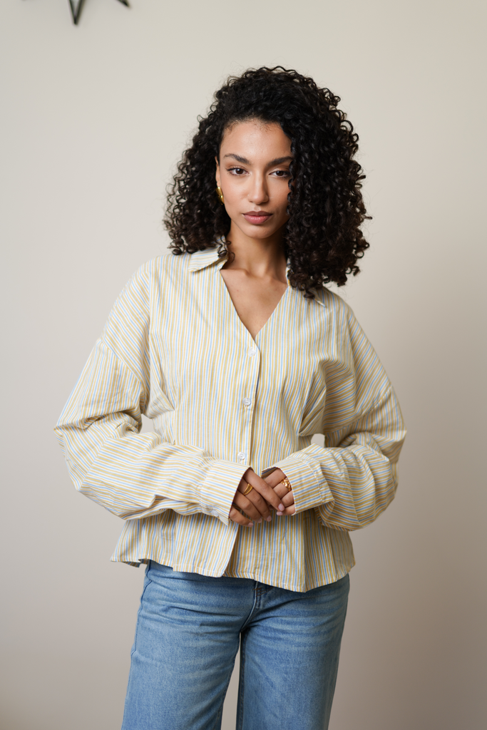 Chemise Isa Yellow/ Blue