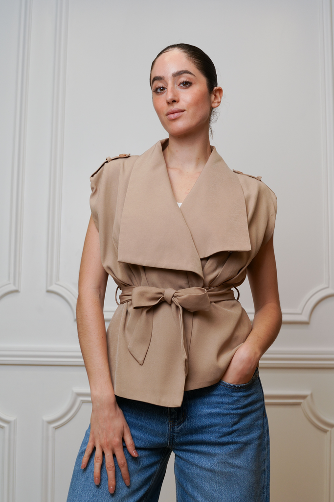 Vest Leontina Taupe