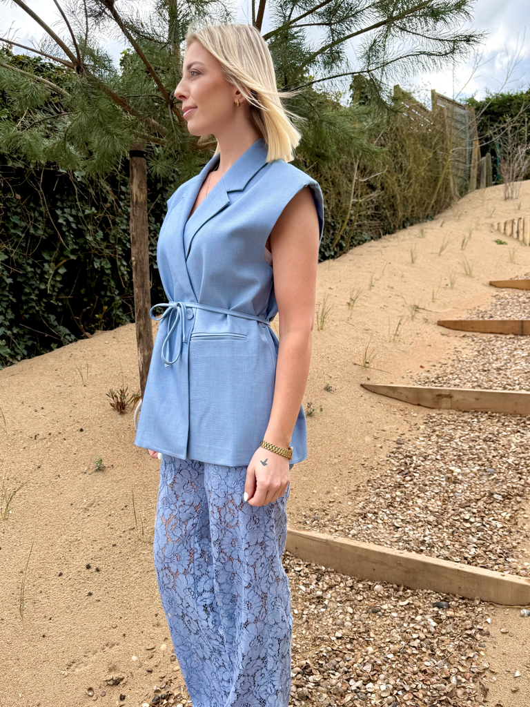 Mouwloze Blazer Polene Blue (S/M)