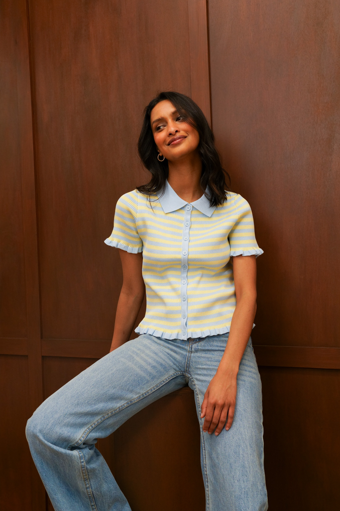 Top Cato Blue/ Yellow