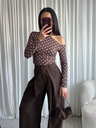 Polka Dots Top Brown