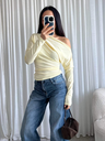 Off shoulder Top Yellow