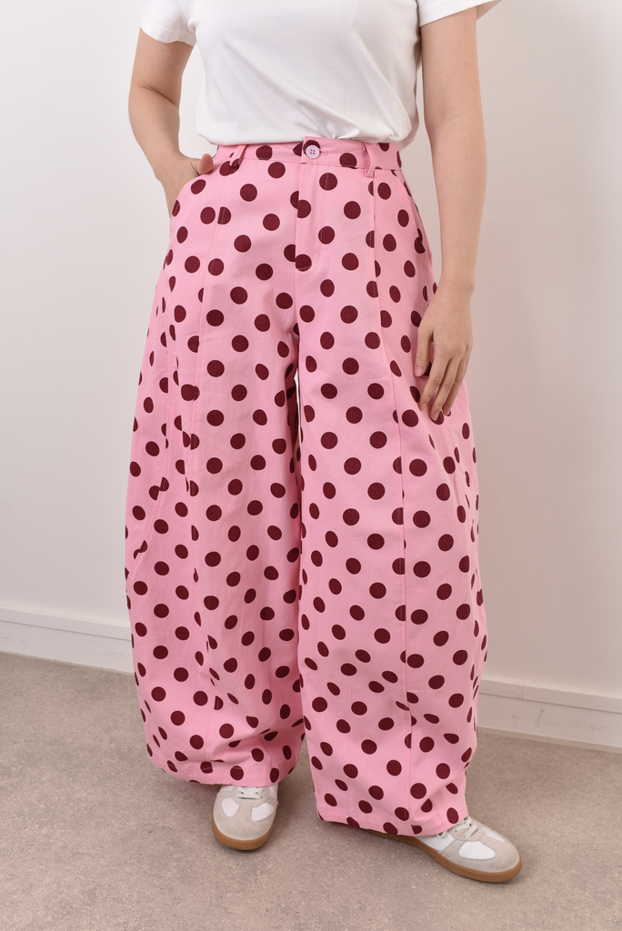 Trousers Polka Dot Pink (XS)
