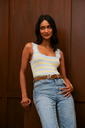 Top Aletta Blue/ Yellow