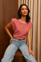 T-Shirt Novi Striped Pink