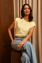 T-Shirt Novi Striped Yellow