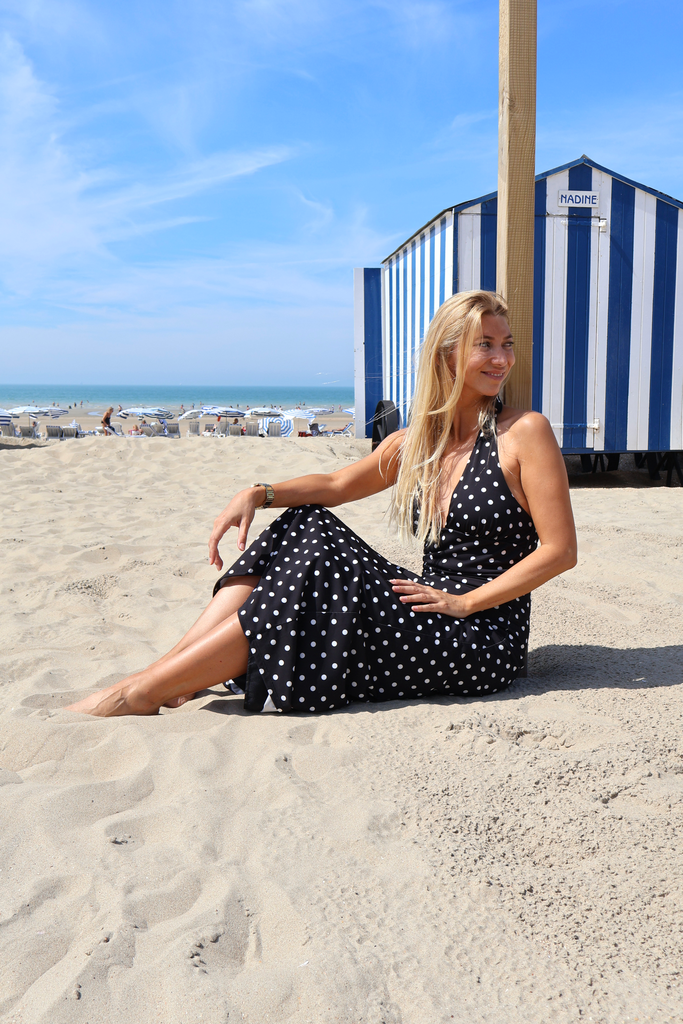 Polka Dots Halter Dress (S)