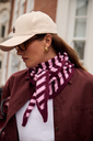Triangle Scarf Bordeaux/ Pink