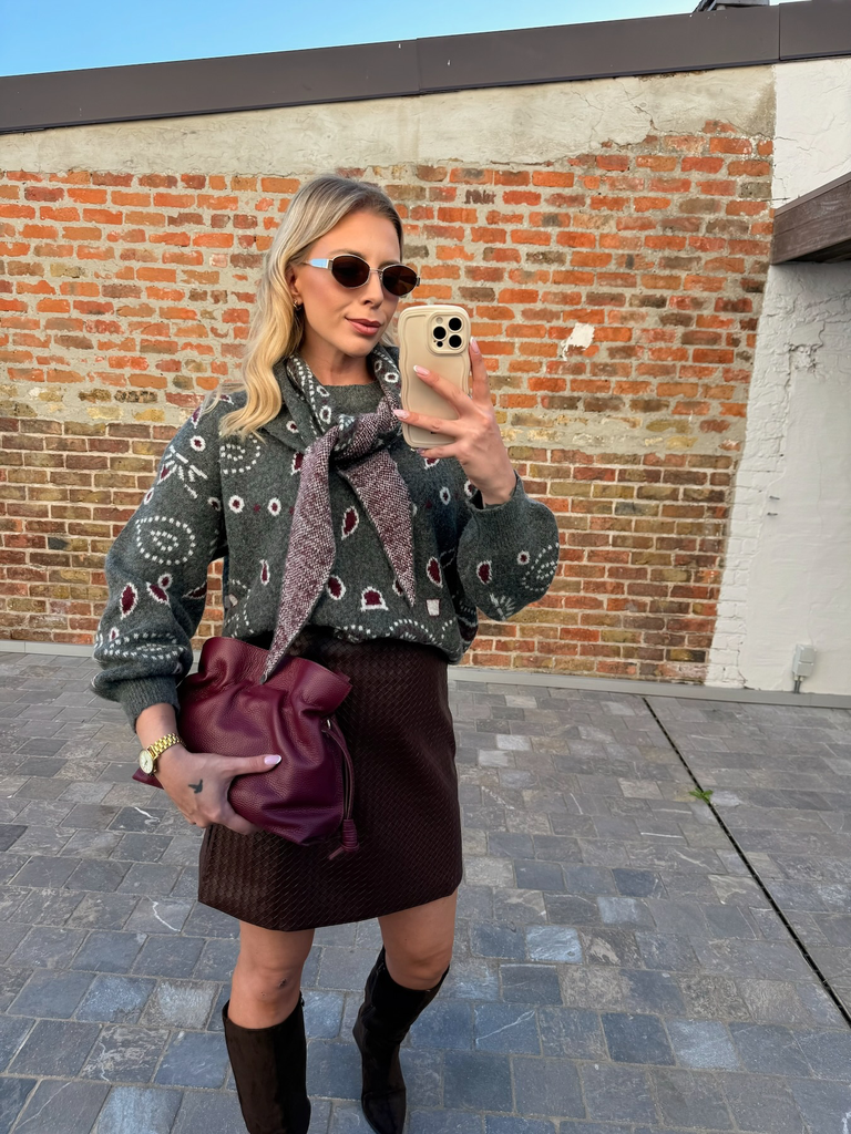 Skirt Caroline Bordeaux