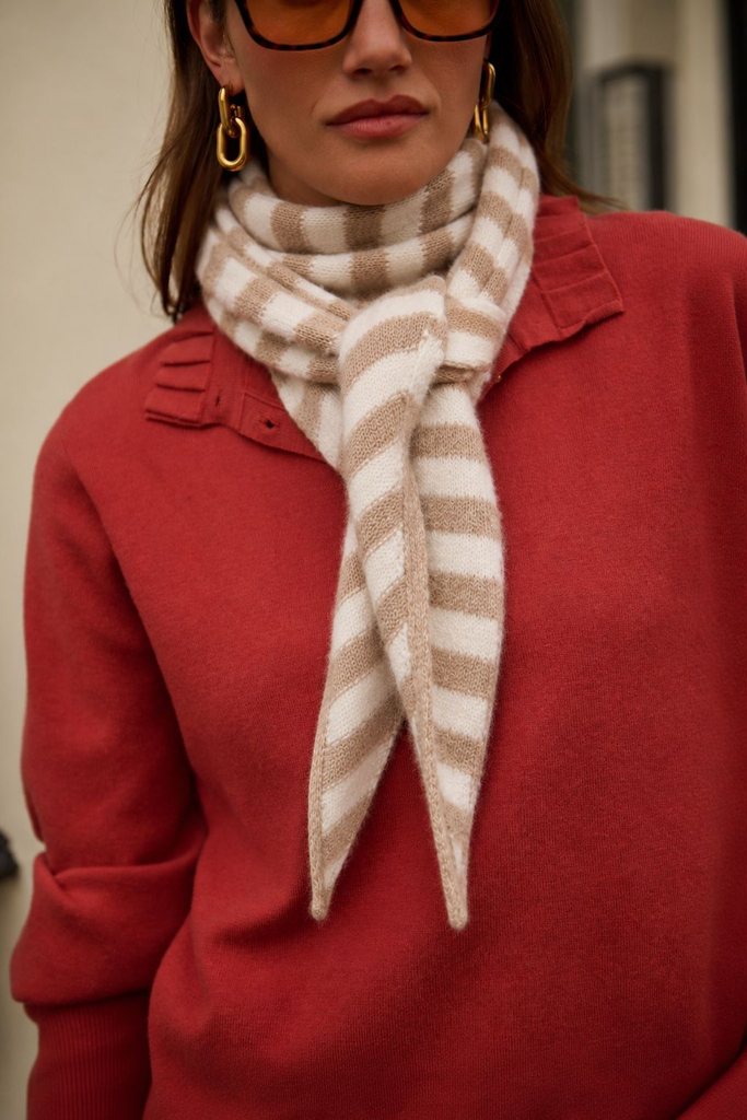 Triangle Scarf Taupe/ Beige