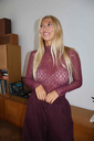 Dentelle Top Bordeaux
