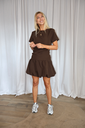 Balloon Mini Dress Brown